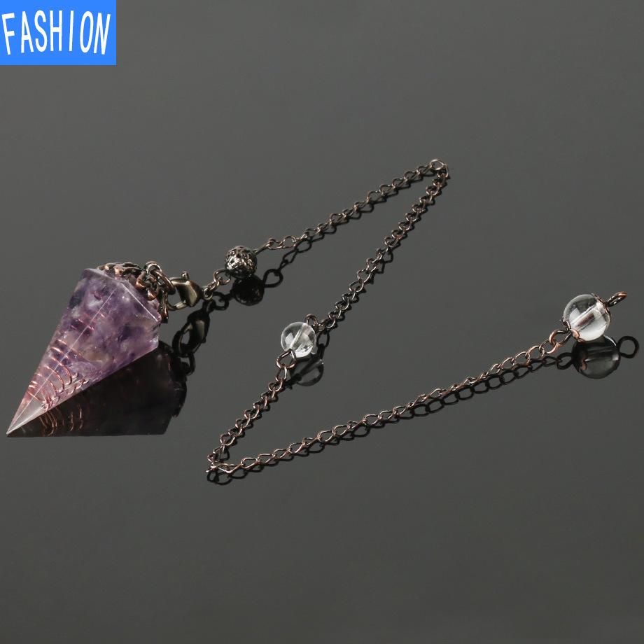 Dream Will Focus Yoga Pendant Natural Stone Cone Healing Necklace