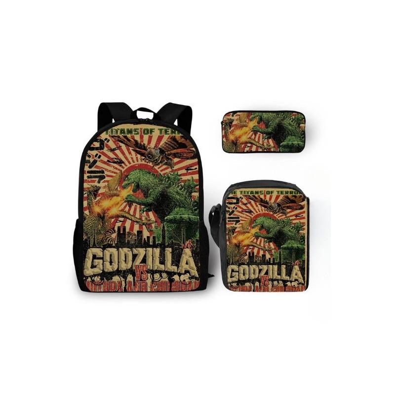 Godzilla Kinderrucksack Mit Luftpolstergurten Für Grundschüler