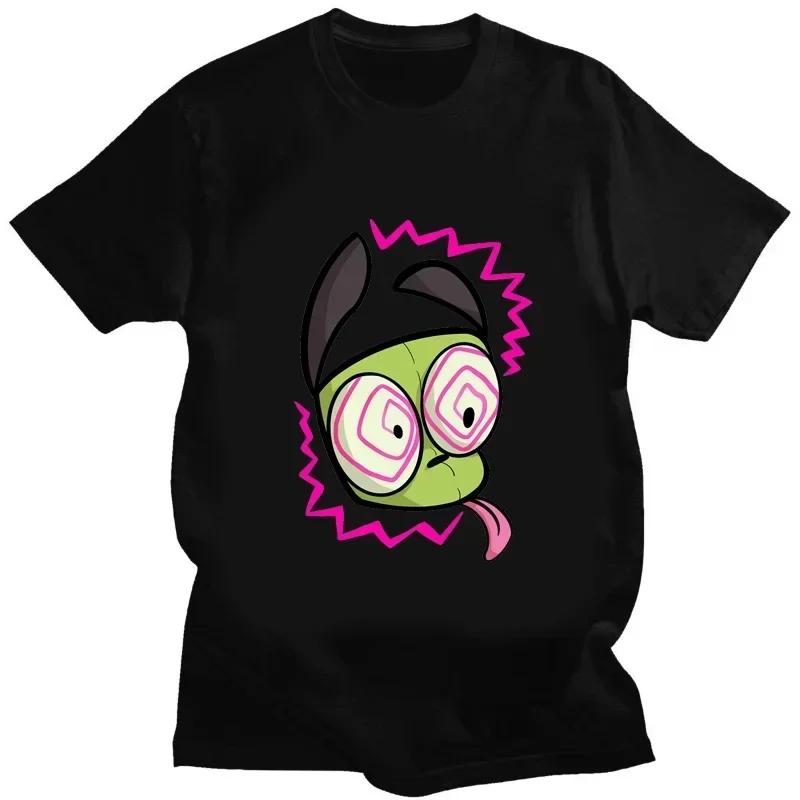 Invader Zim Graphic Tshirt Kawaii Zim Image Men Women Retro Shir Fashion Tee Cute Print Cartoon T Shirt Creativity Shortsleev