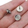10 pezzi 6/8/10mm Acciaio Inossidabile Orecchini a Perno Vassoio Base per Orecchini Cabochon per Orecchini Gioielli Fai da Te Accessori per Orecchie