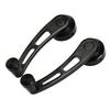 2Pcs Universal Car Window Rocking Handle Riser Winder Aluminum Alloy Winder Handle Crank Riser Kit Silver/Black