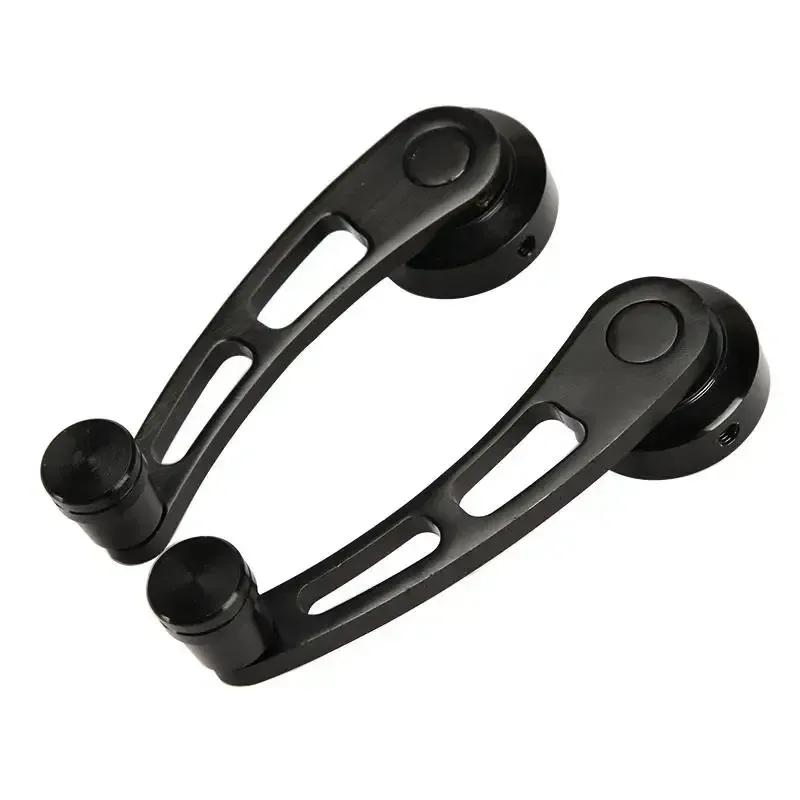 2Pcs Universal Car Window Rocking Handle Riser Winder Aluminum Alloy Winder Handle Crank Riser Kit Silver/Black