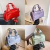 Urban Minimalist Nylon Tote Bag With Top Zipper And Inner Pouch For Womens Casual Outfits