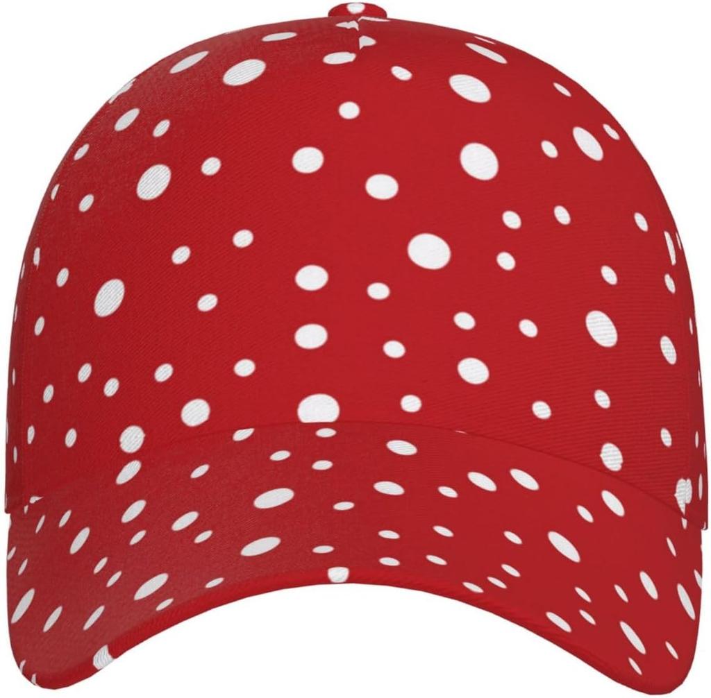 Valentine's Day Red White Heart Pattern Womens Baseball Caps Cute Trucker Hat Baseball Hats for Men Womens Hats