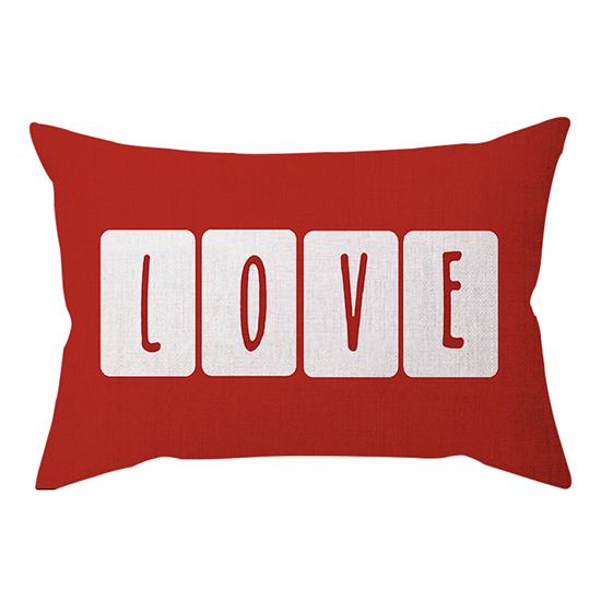 Love Pattern Decorative Pillow Case Valentine'S Day Romantic Heart Sexy Lips Kiss Gift Cotton Linen Sofa Cushion Cover Cojines