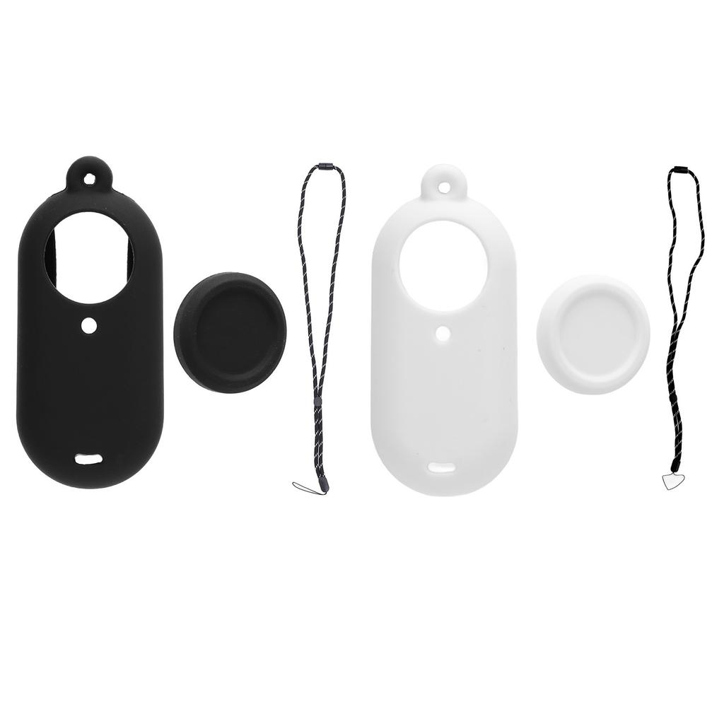 Silicone Protective Case Set for GO 3S Thumb Camera Protective Cover and Lens Cap with Lanyard