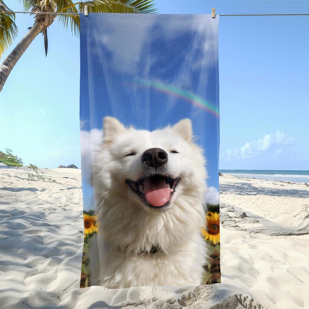 Cute Dog-Print Beach Towels: Dry Off in Style with Our Adorable Designs! Suitable for towels, bath towels, beach towels