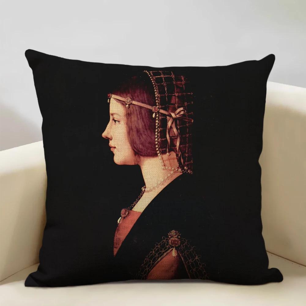 Four Seasons General World Famous Paintings Decorative Throw Pillow Case 45x45cm Cushion Cover for Living Room Sofa