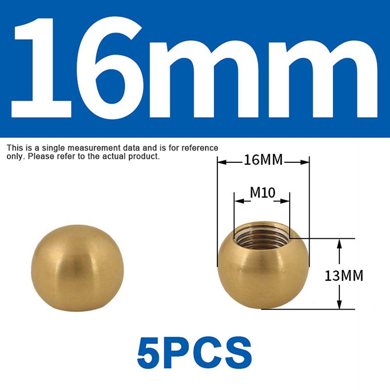 1/2/5/10Pcs Pure Brass Internal Thread Nut Lighting Accessories Decorative Cap M6/M8/M10/M12/M15/M16/M20