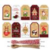Santa Claus Wrapping Supplies Xmas Decoration Hang Tags Christmas Labels Kraft Tag Gift Wrapping