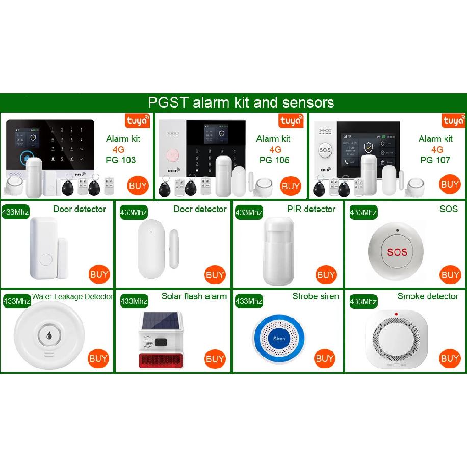 PGST door sensor, intelligent home door and window security detection, door opening alarm, 433MHz door detector, used to detect