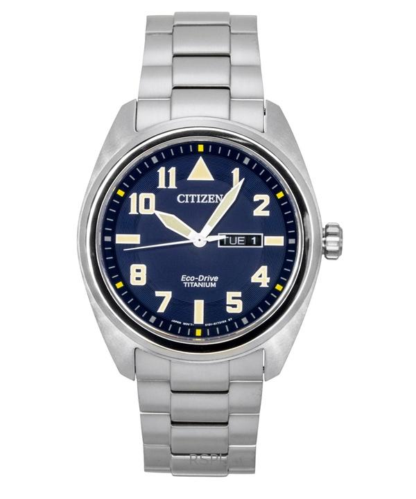 Citizen Garrison Super Titanium Blue Dial Eco Drive BM8560-88L 100M Men's Watch