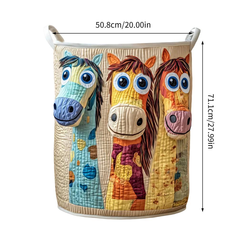 Large Capacity Quilted Fabric Storage Bin Ideal For Dirty Clothes And Household Items Laundry Basket