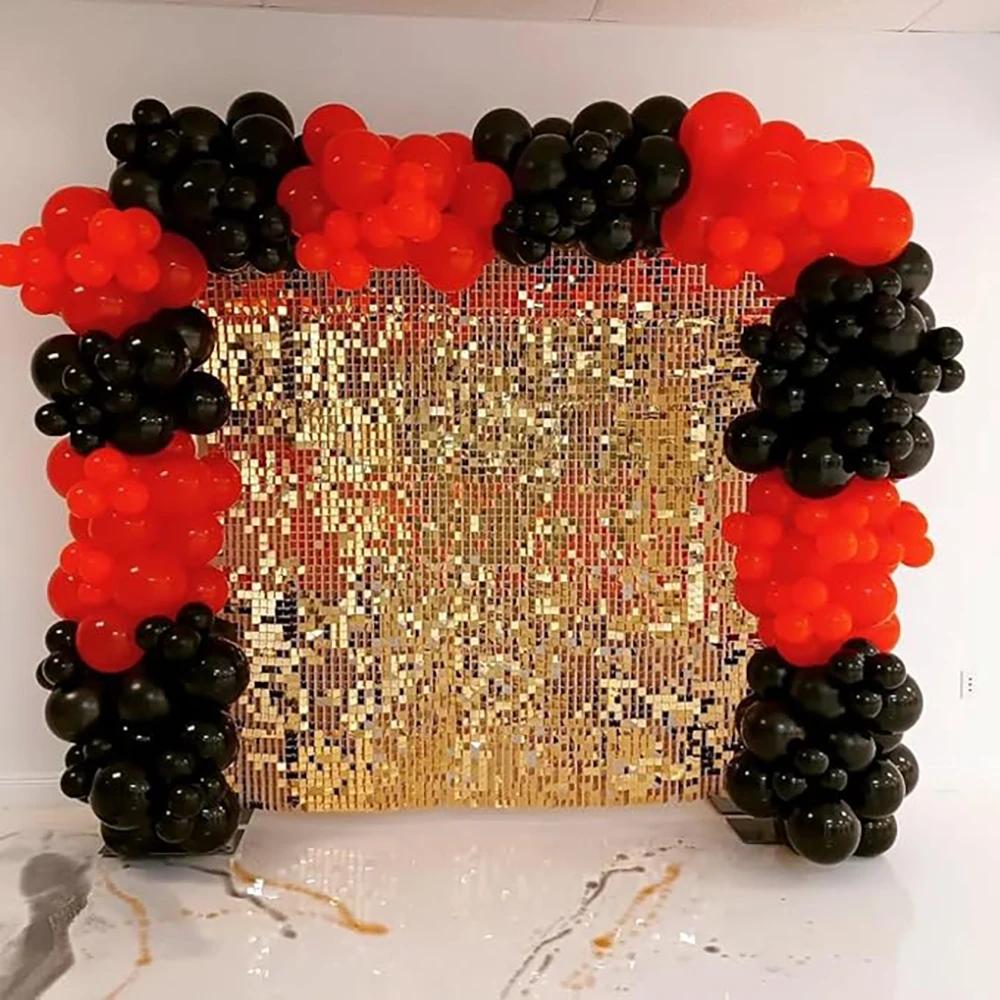 Black Red Balloons Garland Arch Kit Graduation Baby Shower Valentine Day Decor Wedding Anniversary Kid Birthday Party Decoration