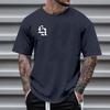Men's Crew Neck Letter Printed Short Sleeve Fashion Cotton Top Versatile T-Shirts Men’s