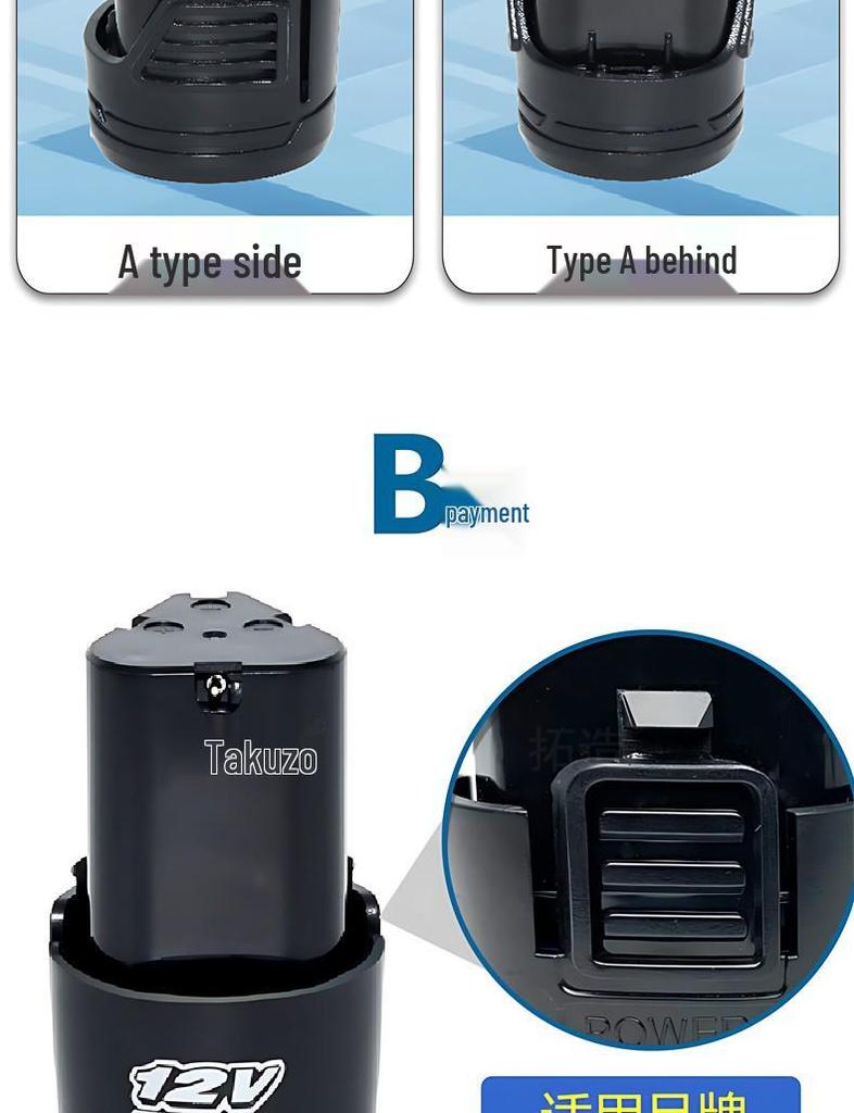 12V Cordless Drill & Impact Wrench Set with Lithium Battery