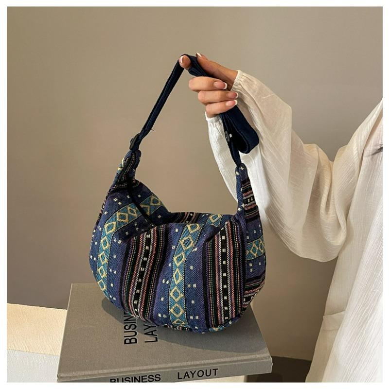 Große Kapazität Ethnischer Stil Tasche 2025 Neu Trendige Mode Crossbody Knödeltasche INS Retro Vielseitige Umhängetasche für Damen