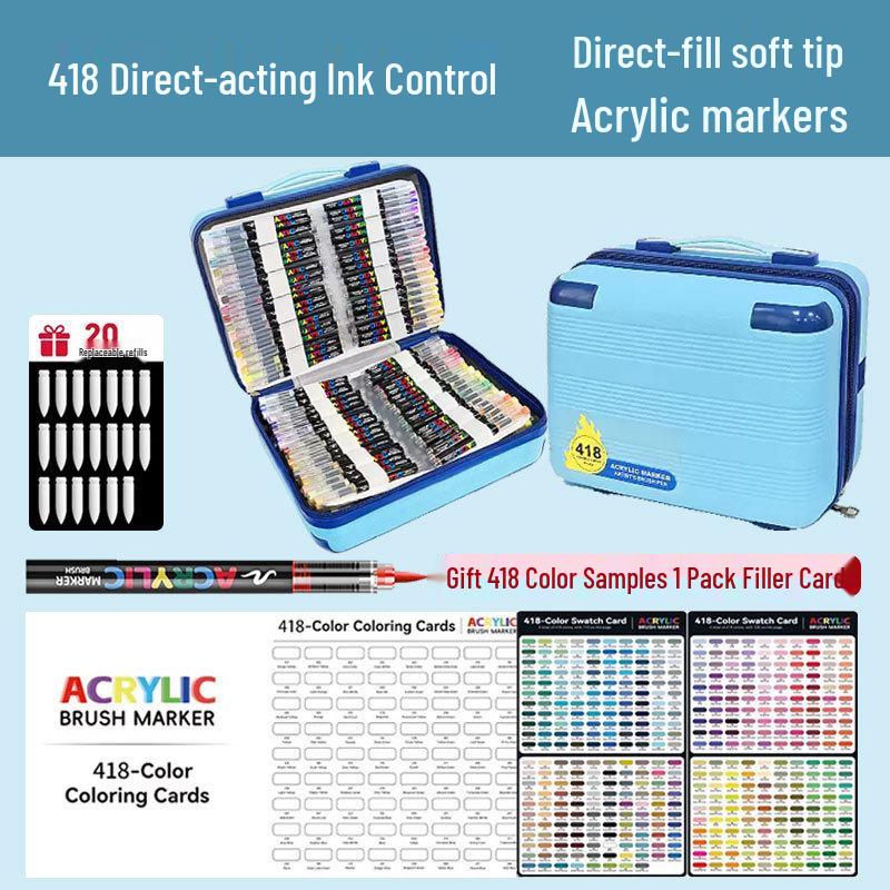 Children's DIY Acrylic Marker Set - Soft Tip, Quick-Dry, Colorful Watercolor Pens for Art and Journaling