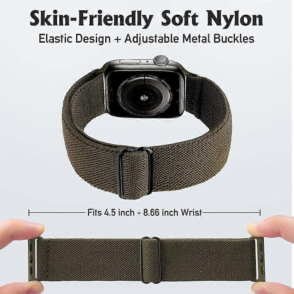 Nylon Strap for / Watch Band 7 8 9 45mm 41mm Adjustable Elastic Breathable Bracelet iWatch Ultra 49mm 6 SE 5 44mm 40mm 42mm
