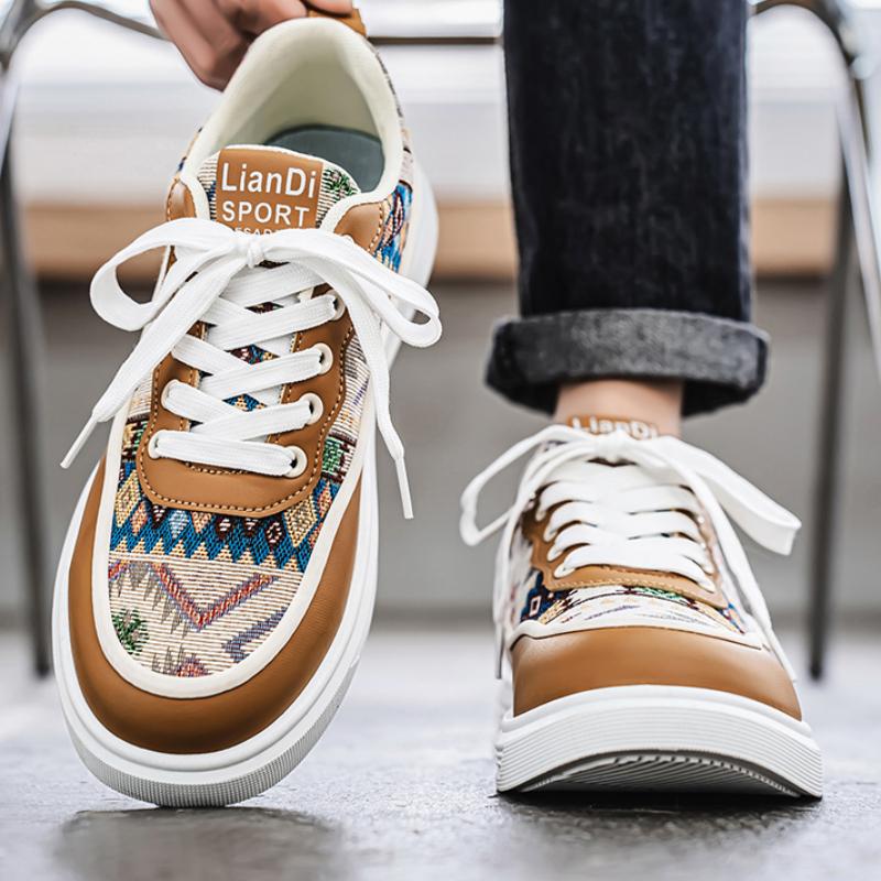 Men's Fashion Casual Low Top Skateboarding Shoes Boys Comfortable Sneakers Male Students Trending Soft Sole Classic Breathable Gym Non-slip