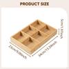 Bamboo Divided Tray Dessert Fruit Veggie Plate Rustic Nut and Candy Serving Platter for Indoor