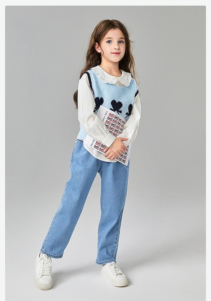 Girls' Knitted Vest Set - Spring and Autumn Collection