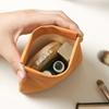Snap Closure Organizer Pouch Faux Leather Portable Cosmetic Storage Bag Self-Closing Pouch for Lipstick Earphones