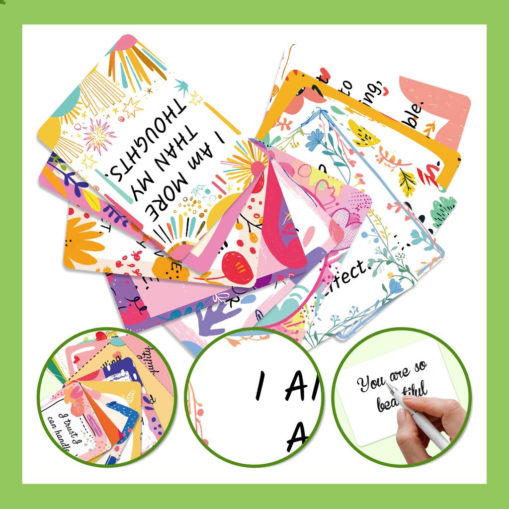 50 English Workplace Motivation Text Cards Self-Discipline Text Inspirational Quotes Positive Energy Postcards Greeting Cards