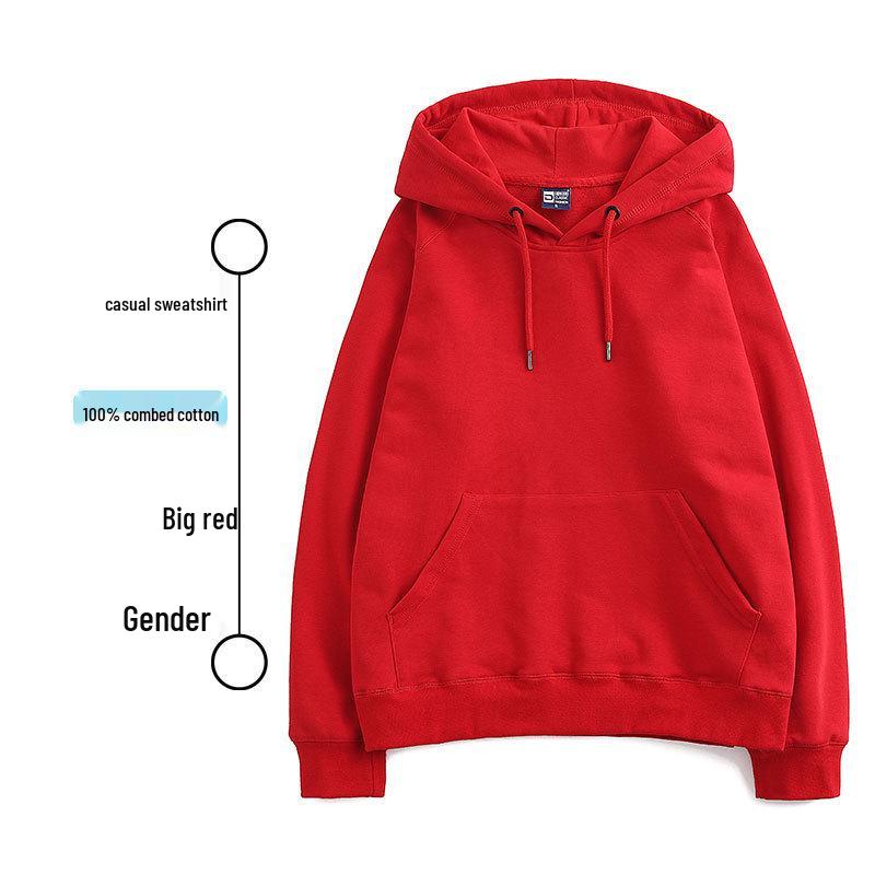 Versatile Autumn Couple Hoodies: Fashionable Solid Color Casual Pullover