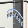 Windproof Stainless Steel Drying Rack with Clips Multi-Functional for Socks and Underwear
