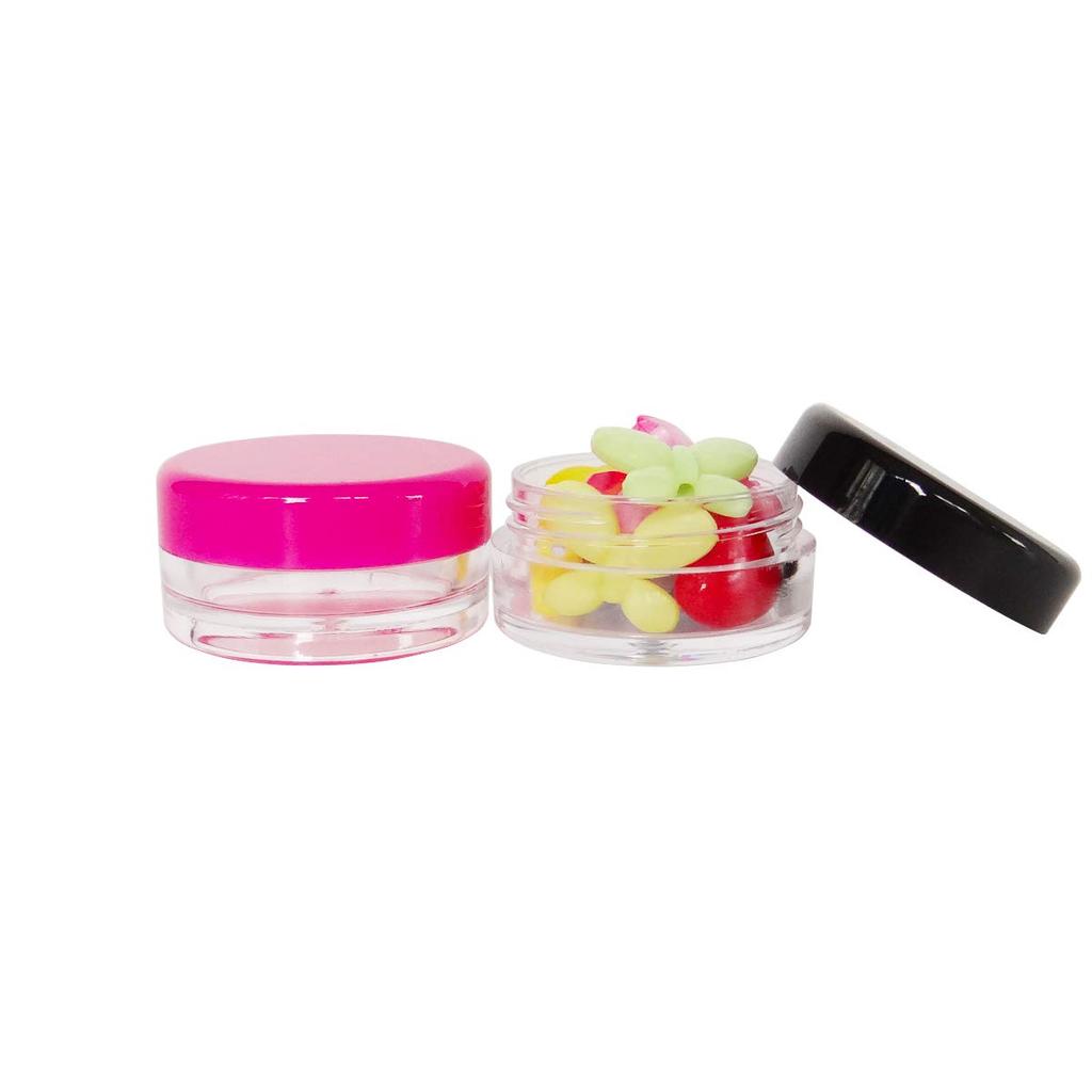 Wopanxye Set of 3ml Cream Cream Cosmetic Nail Refillable Small Round Cases for DIY Cosmetic Refillable Multicolored 50-Piece Containers, Jars,