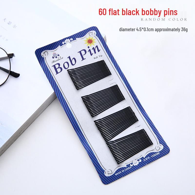 Černé malé sponky do vlasů pro drdoly a ofinu - Stylingové a fixační vlásenky