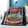 Arsenal F.C Pattern Blanket for Home Decoration, Bed, Sofa, Car Travel, Camping, Suitable for All Seasons, Birthday Christmas Gift