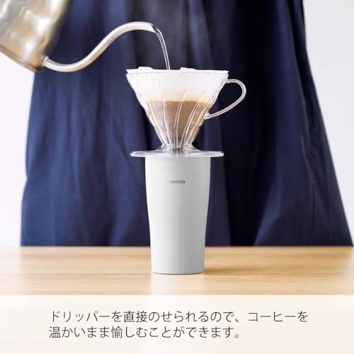 Hario Tumbler Gray 300ml HARIO Thermal Tumbler with Lid Stainless Steel Present Gift Present STF-300-GR