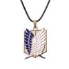 Attack On Titan Necklaces Pendants Wings Of Liberty Metal Unisex Leather Chain Fashion Children Jewelry Pendant Two Colors