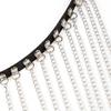 Stylish Black PU Leather Body Chain Belly Chain Belt with Metal Tassels for Women Music Festival and Evening Event Wear