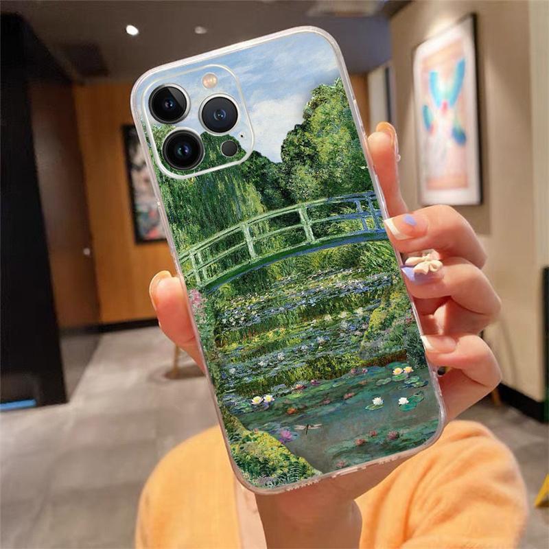 Claude Monet Painting Phone Case For iphone 17 Pro Max Air 16 15 14 13 Pro Max 15 16 Pro 15Plus