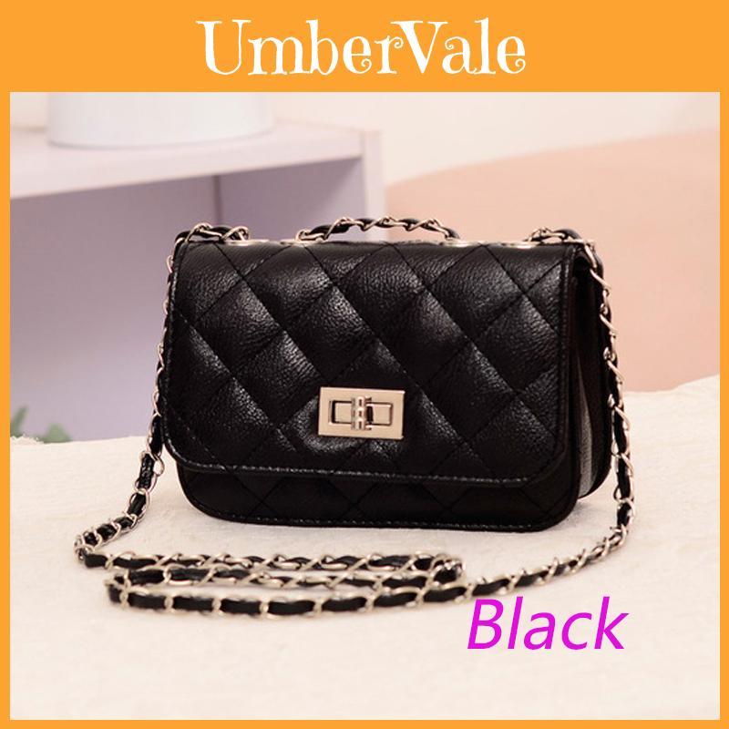 Women's Stylish Cute Mini Cross Body Chain Fashion Chain Small Pu Leather Shoulder Bag