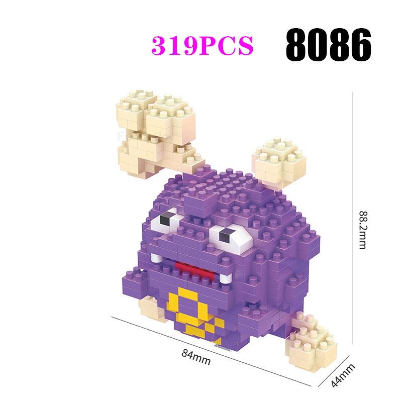 Funny Pokemon Building Blocks Assembly Anime Picachu Charizard Doll Blastoise Bulbasaur Gengar Pokémon Bricks Toy for Kid Gift