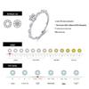 MODIAN Women's Moissanite Sterling Silver Luxury Shiny Ring