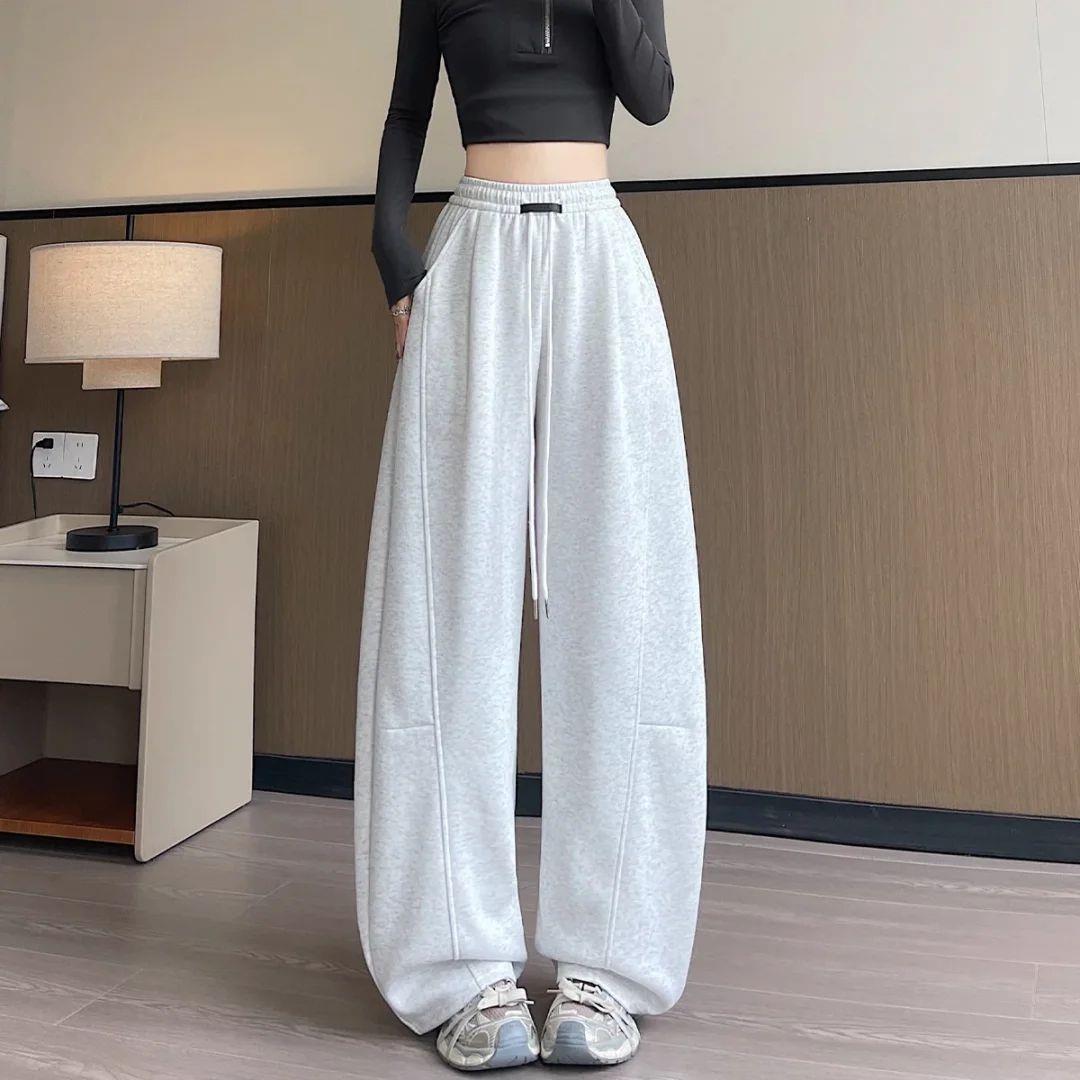 

Scimitar Women s High-Waisted Black Wide-Leg Autumn Pants 2025 - Slimming, Loose, Casual Sweatpants M (95-110 lbs)
