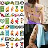 54 Stück Temporäre Tattoos für Kinder Fußball Fake Tattoo Aufkleber Wasserdichte Tattoo Aufkleber für Hand Körper Arm Party Geschenk