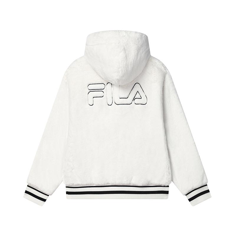 New FILA Velvet Feel Coat Women's Cloud White F11W449501FWT