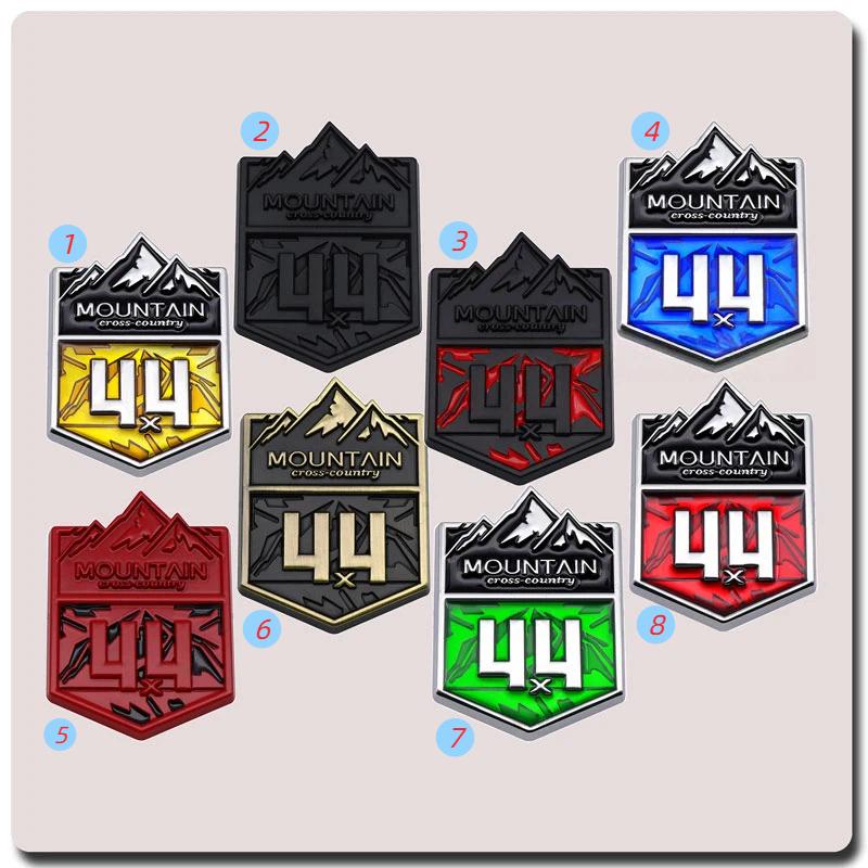 3D Metal 4X4 Mountain Cross Country Badge Auto 4WD Emblem Car Stickers Styling Decals Accessories