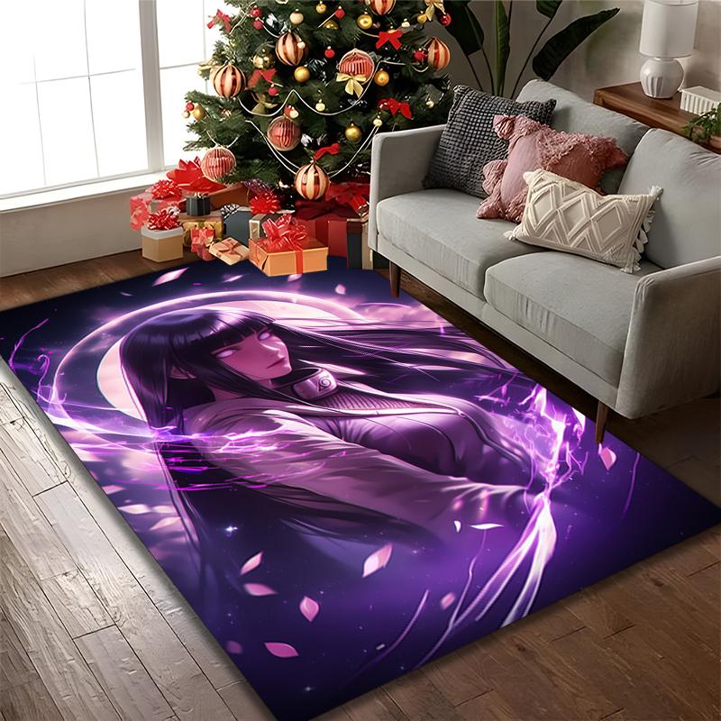 Naruto Rug Ideal for Reading Room, Multi-purpose Office Chair Sofa Carpet, Anti-slip Printed Home Area Rug