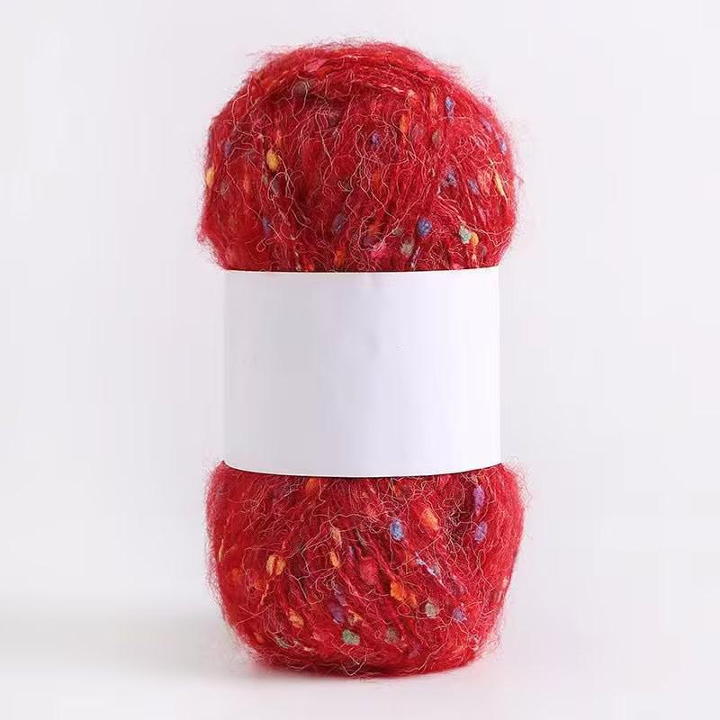 Kolorowa moherowa polarowa ręcznie tkana nić DIY do szalików, czapek, toreb, ubrań i lalek