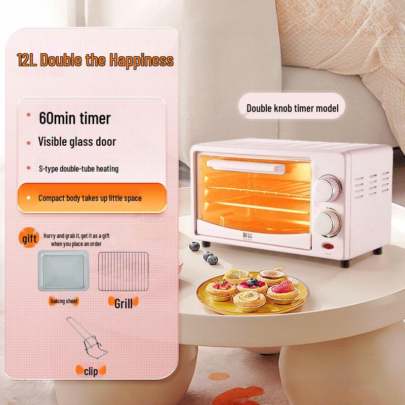 Little Pig 12L Multifunctional Mini Electric Oven for Baking Cakes