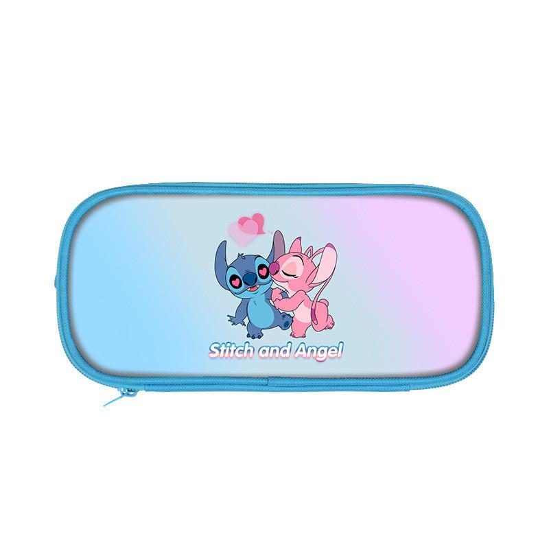 Stitch Childrens Double Layer Pencil Case With Polyester Storage For School Supplies