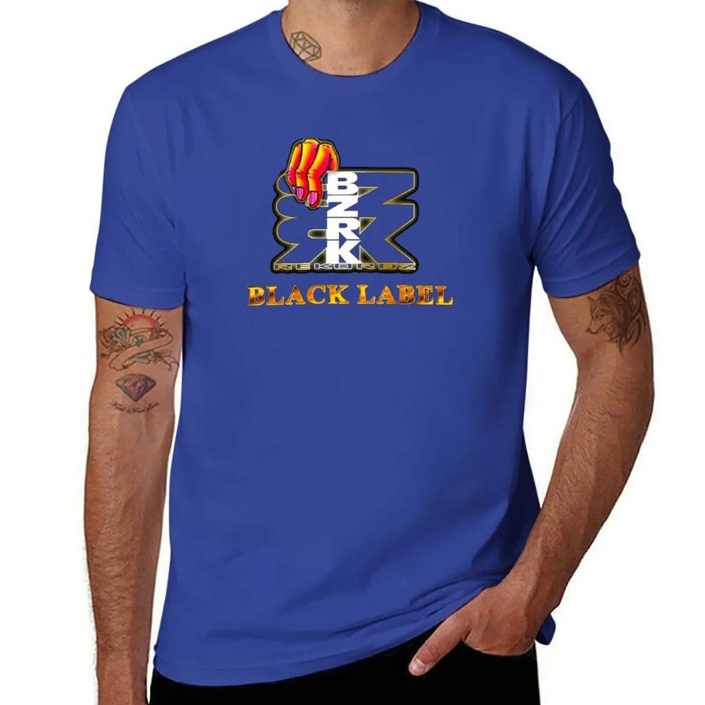Bzrk Black Label TShirt blacks plain vintage t shirt men