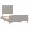 vidaXL Bettgestell ohne Matratze Hellgrau 120x200 cm Stoff